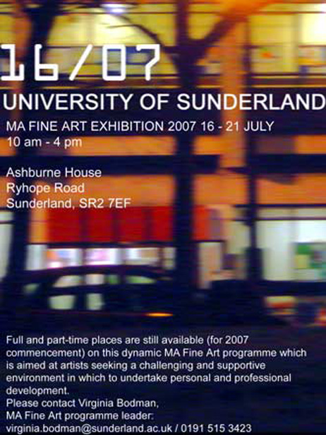 2007 M.A. Degree Show